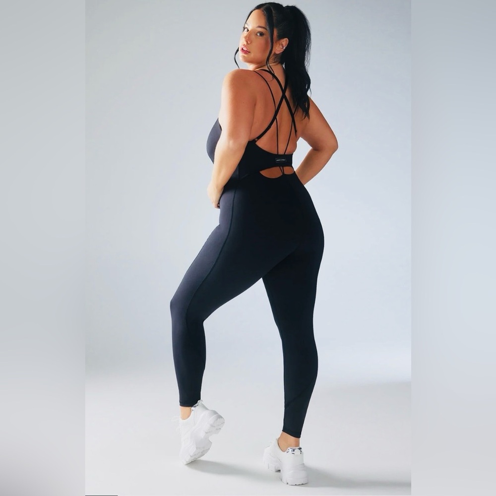 Savage X Fenty Black Strappy Jumpsuit Large